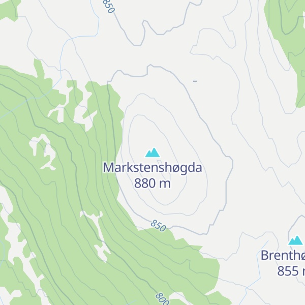 Map of Markstenshøgda