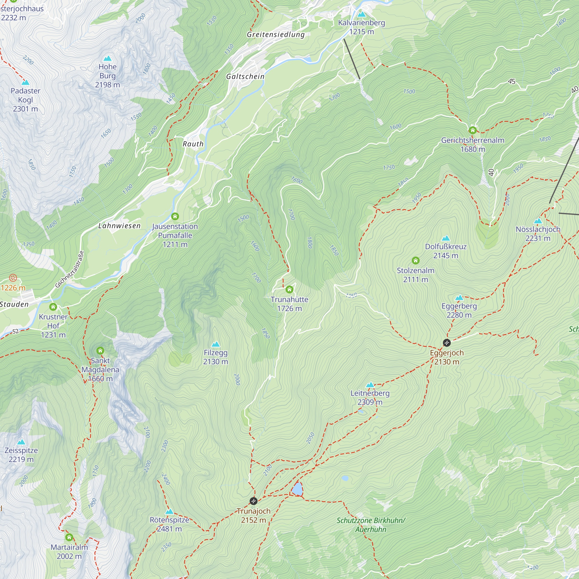 Trunahütte map