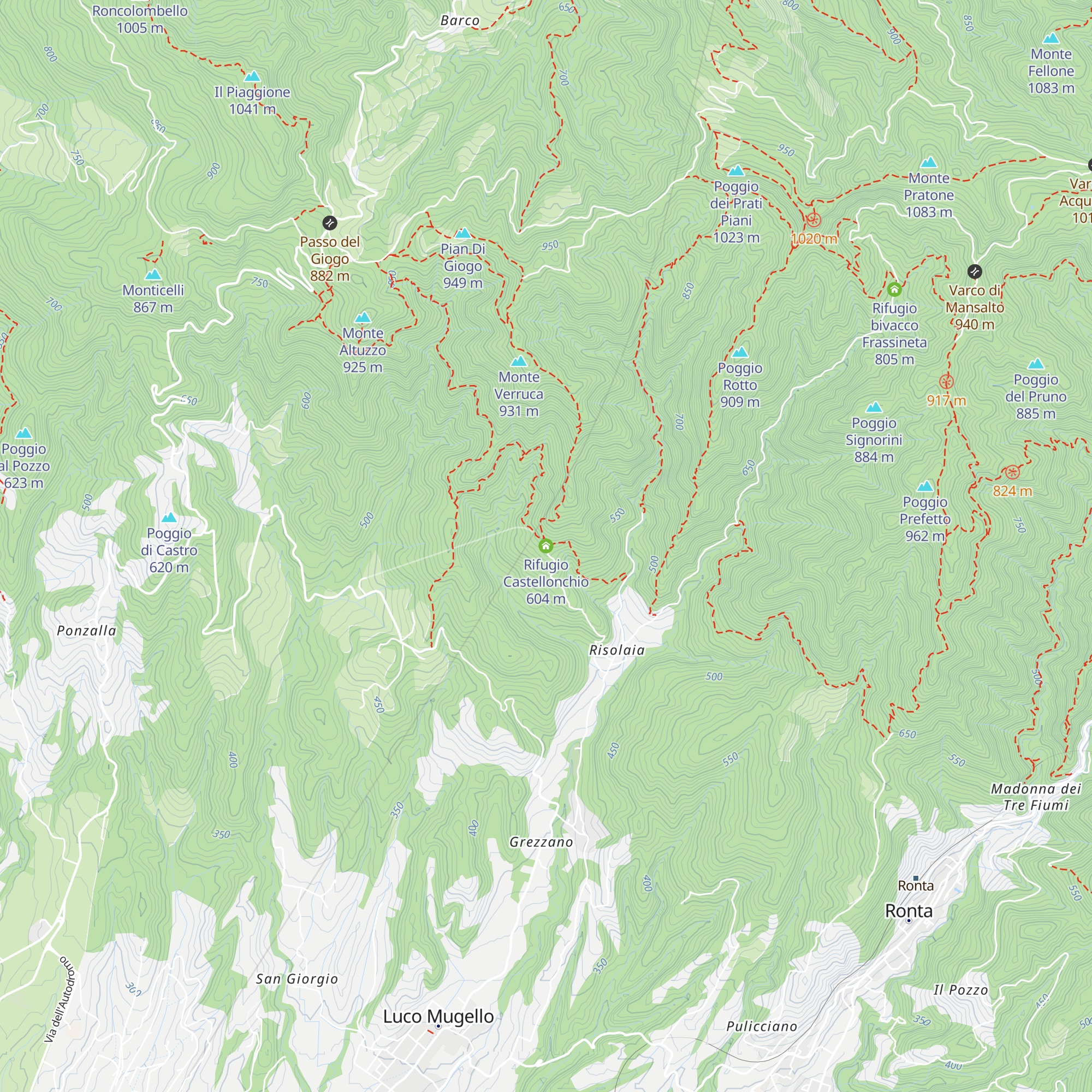 Rifugio Castellonchio map