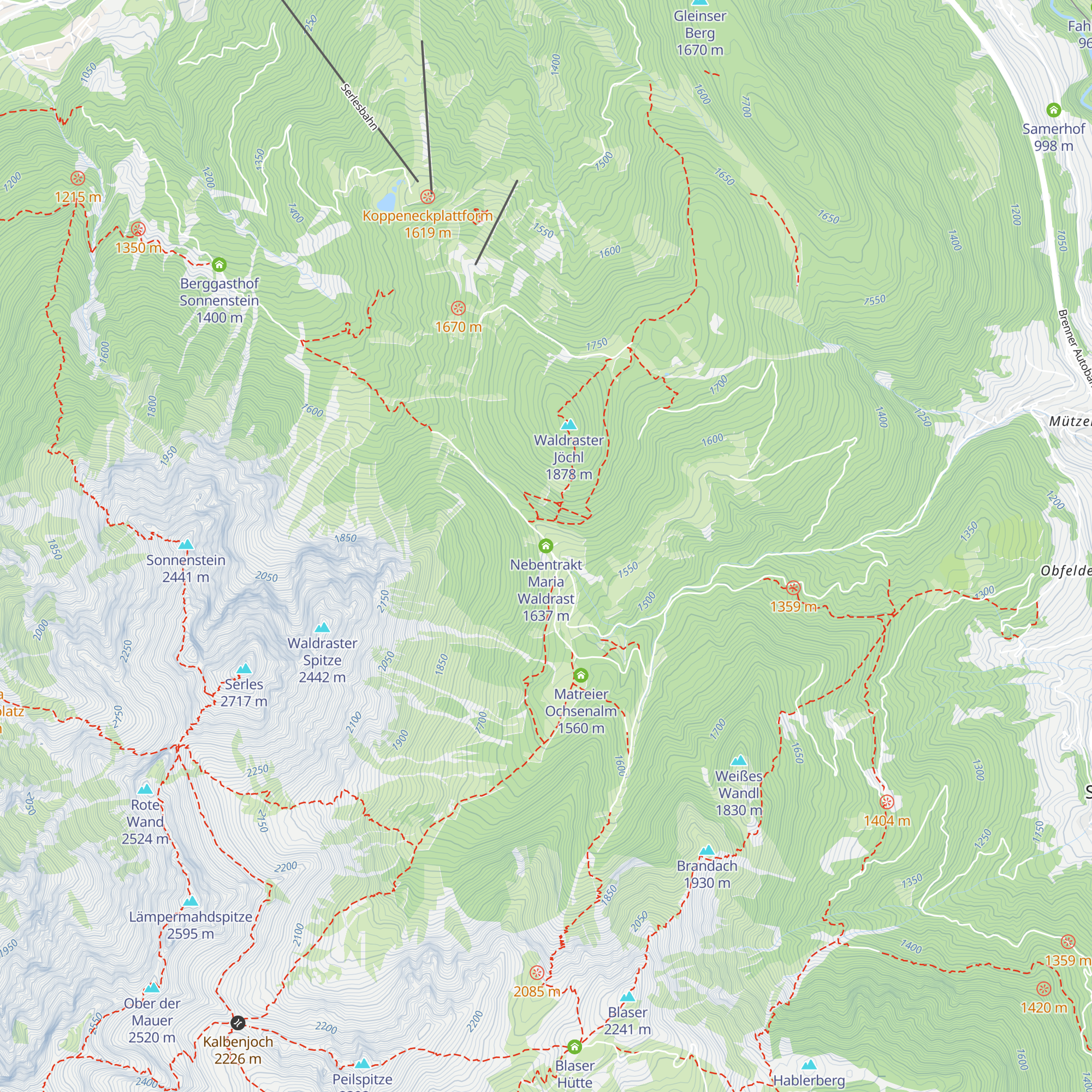 Nebentrakt Maria Waldrast map