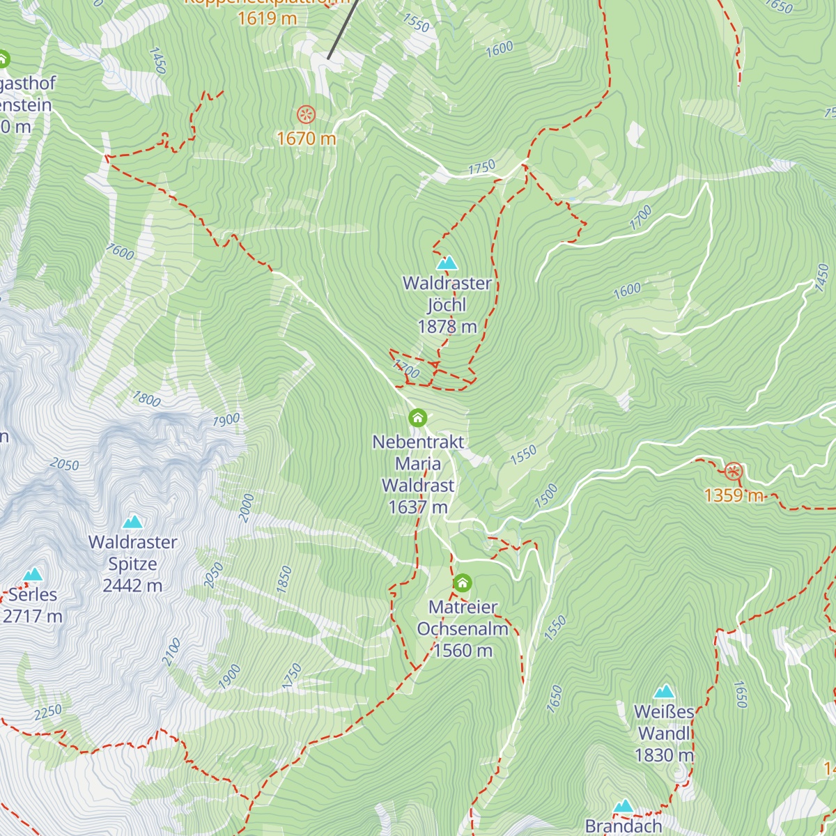 Nebentrakt Maria Waldrast map