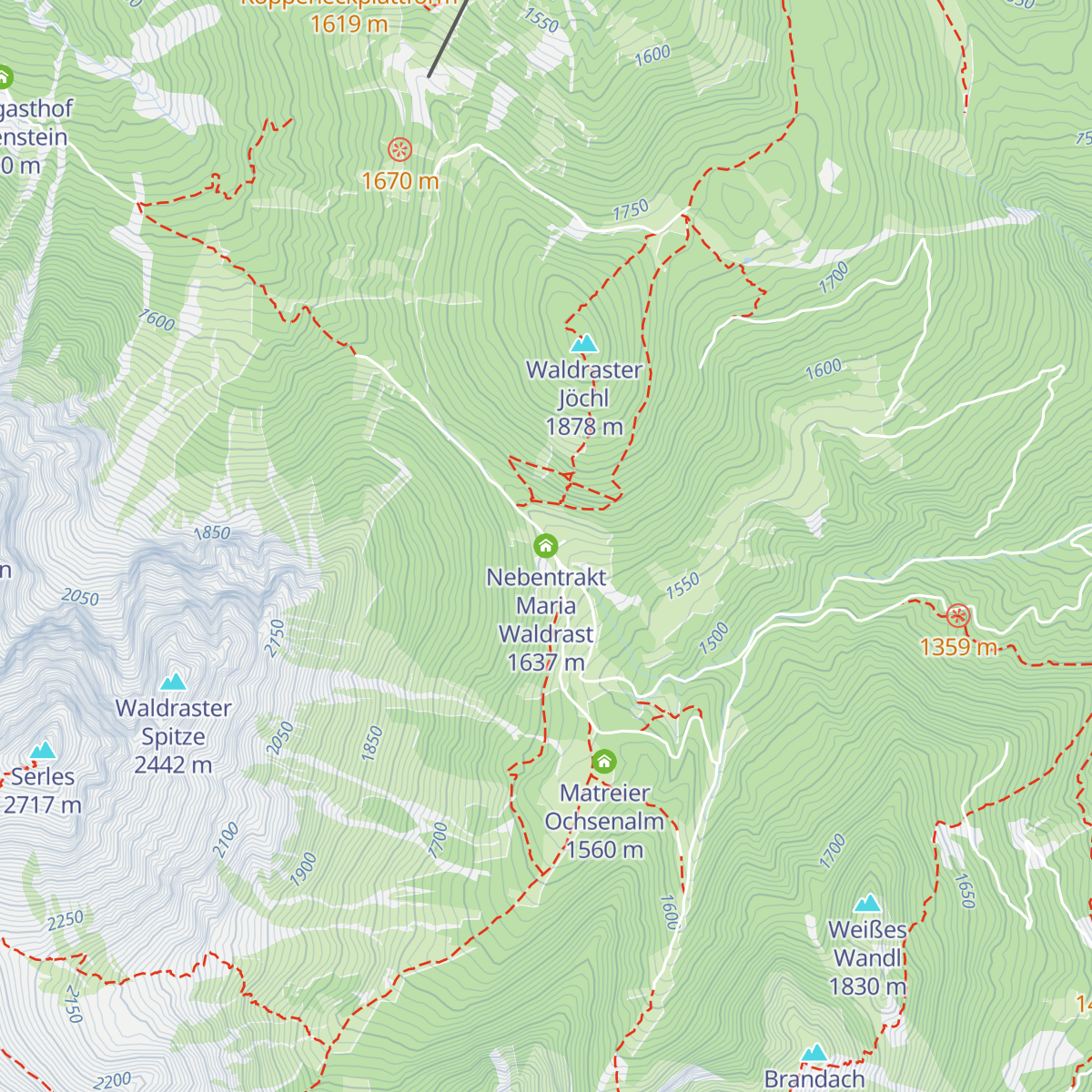 Nebentrakt Maria Waldrast map