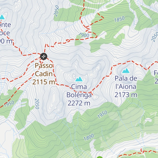 Map of Cima Bolénga