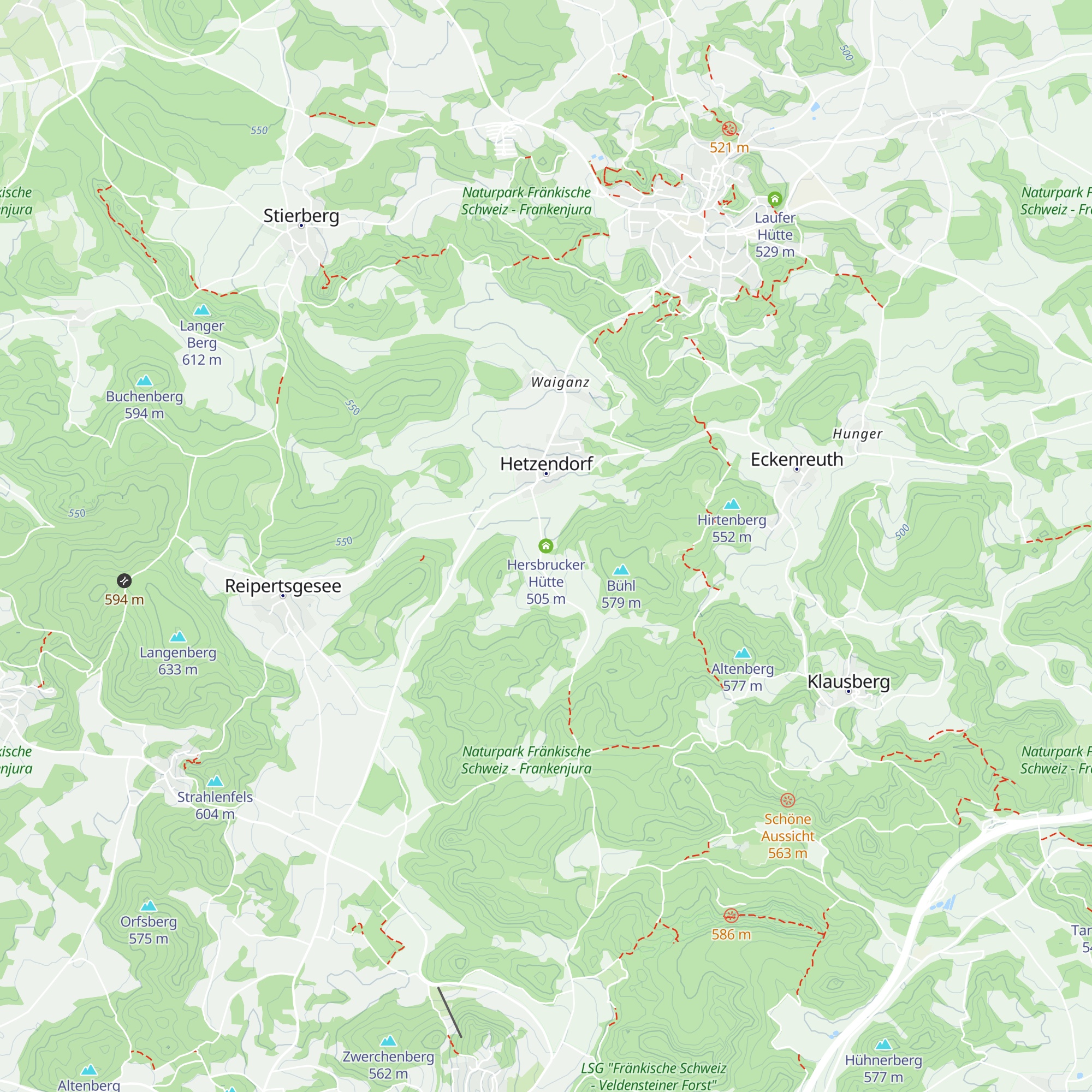 Hersbrucker Hütte map