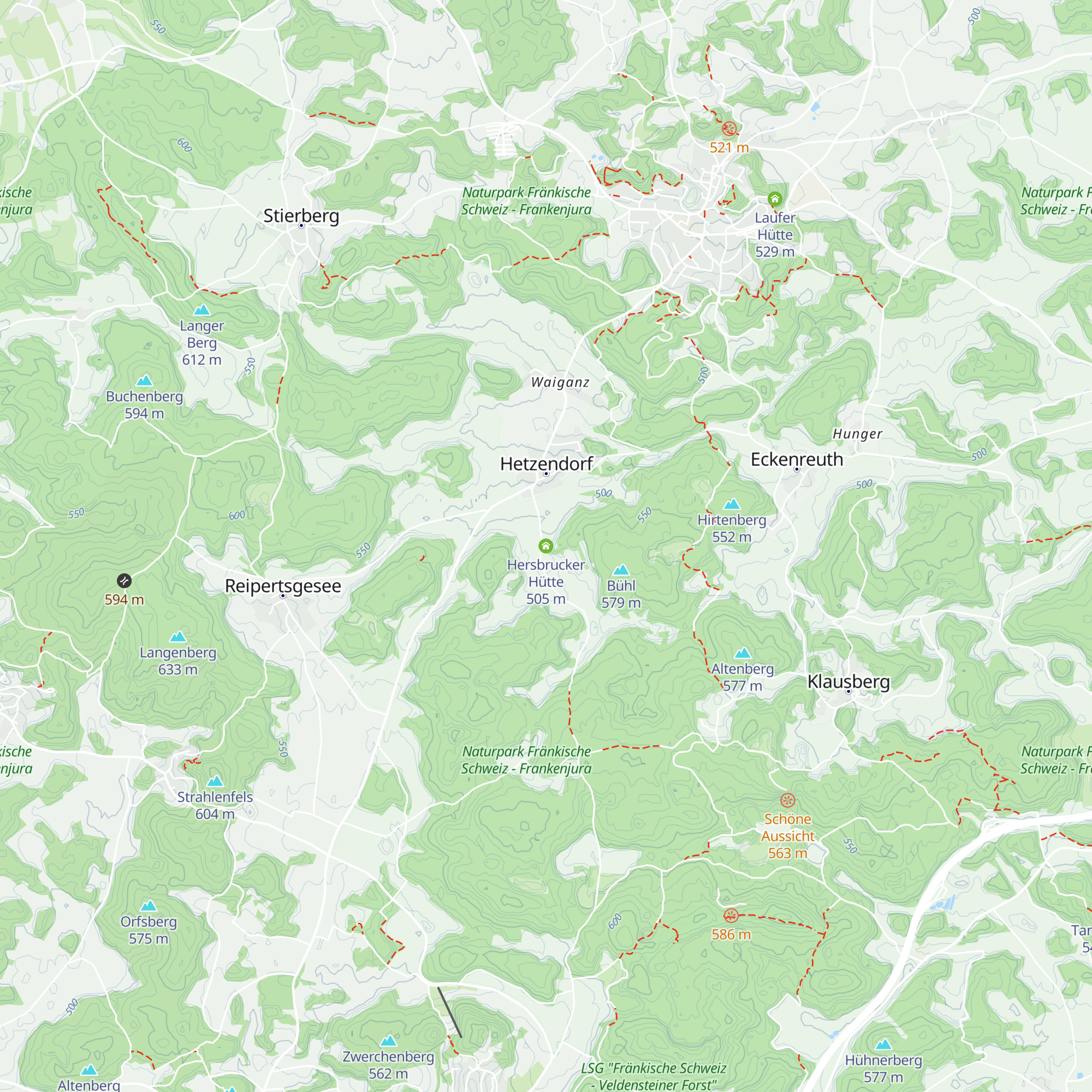 Hersbrucker Hütte map