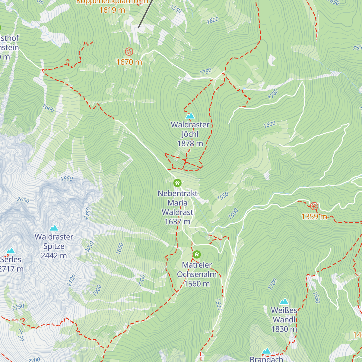 Maria Waldrast map