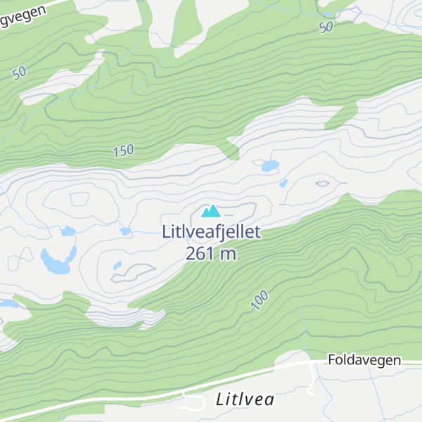 Map of Litlveafjellet