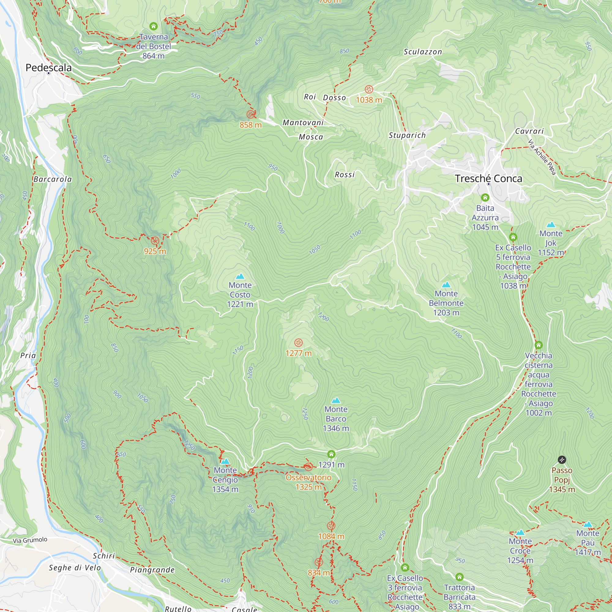 Malga Roccolo map
