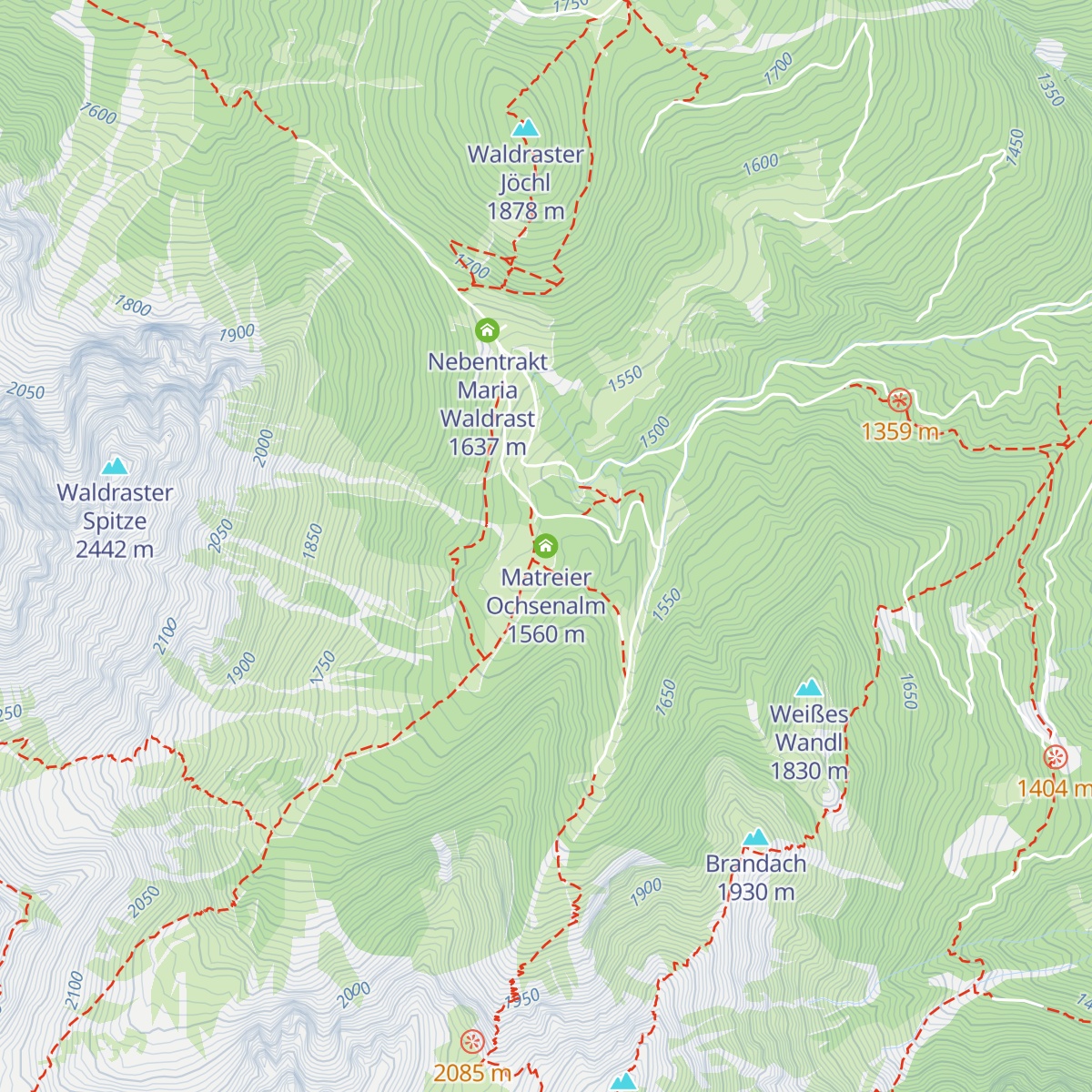 Matreier Ochsenalm map