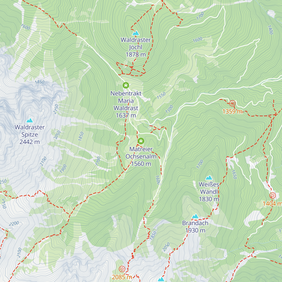 Matreier Ochsenalm map