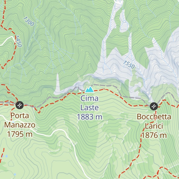 Map of Cima Laste