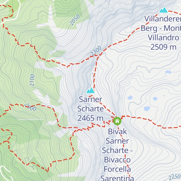 Map of Sarner Scharte