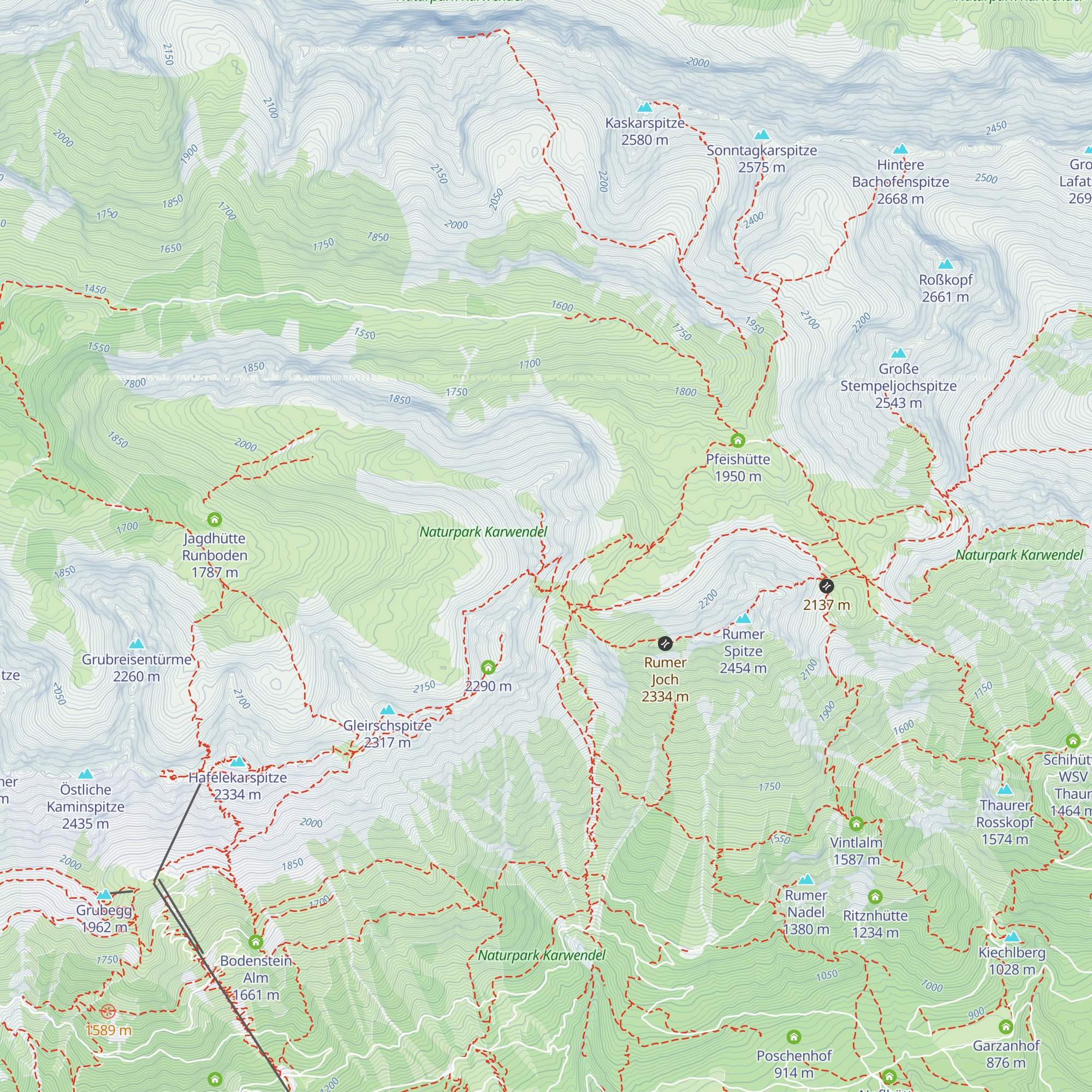 Unterstand Melzerknappen map