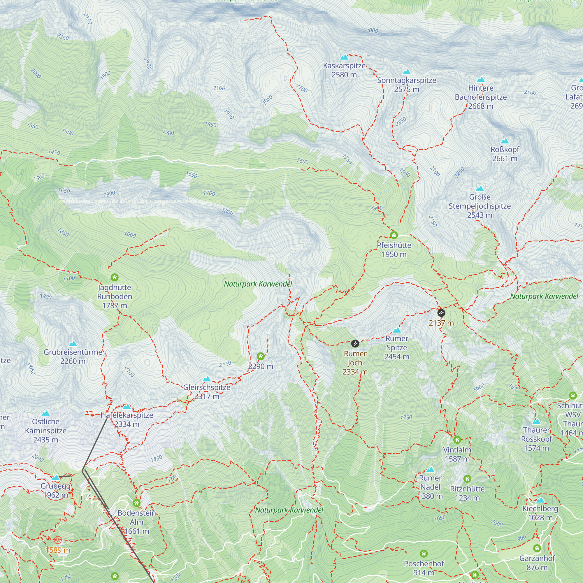 Unterstand Melzerknappen map