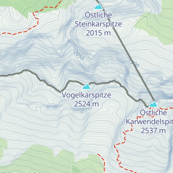 Map of Vogelkarspitze