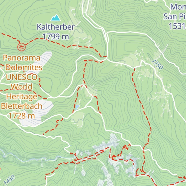 Map of Lahneralm - Malga Laner