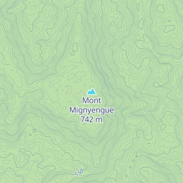 Map of Mont Mignyengue