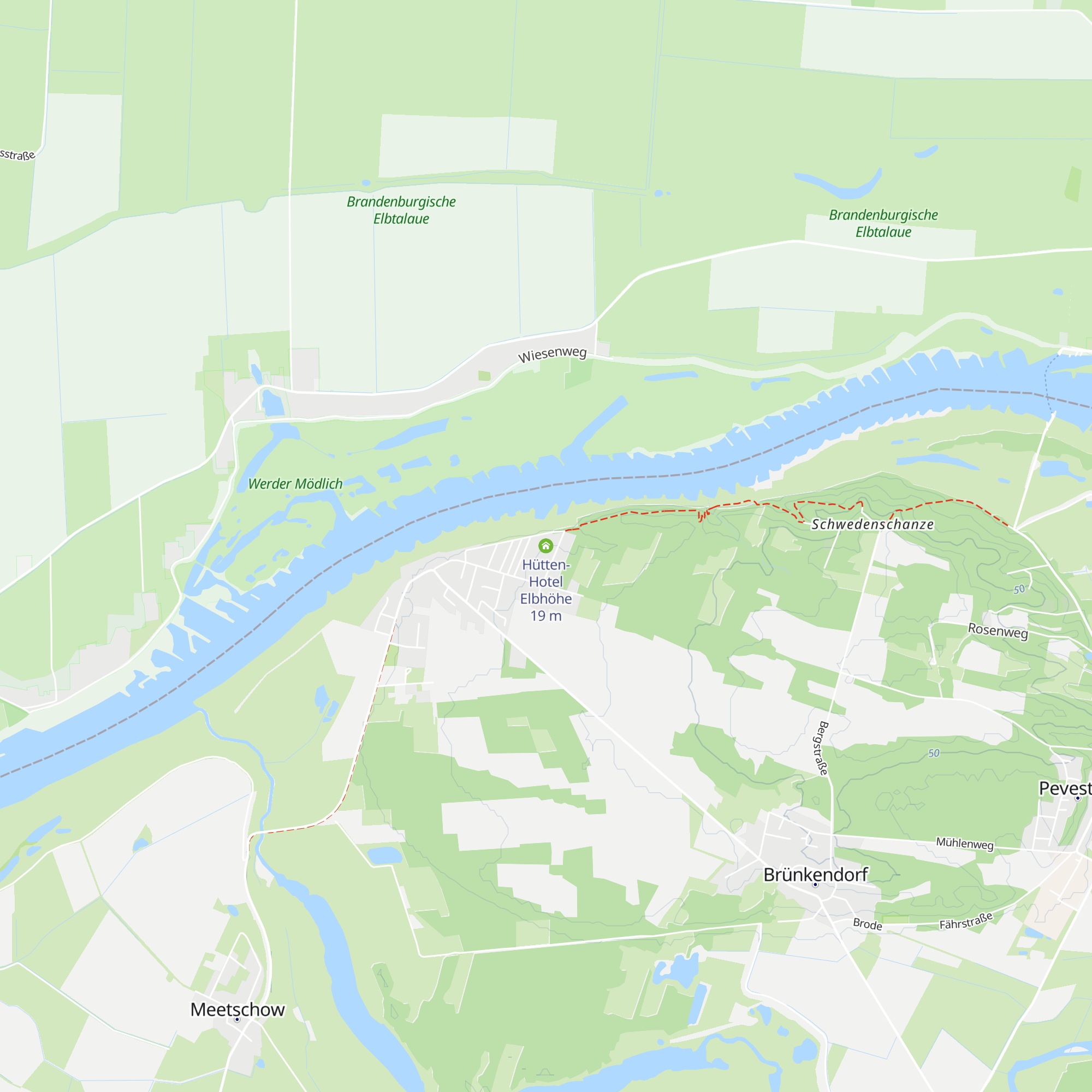 Hütten-Hotel Elbhöhe map