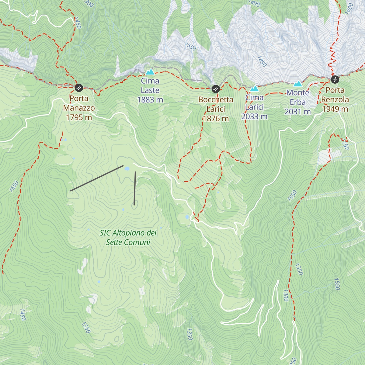 Rifugio Larici da Alessio map