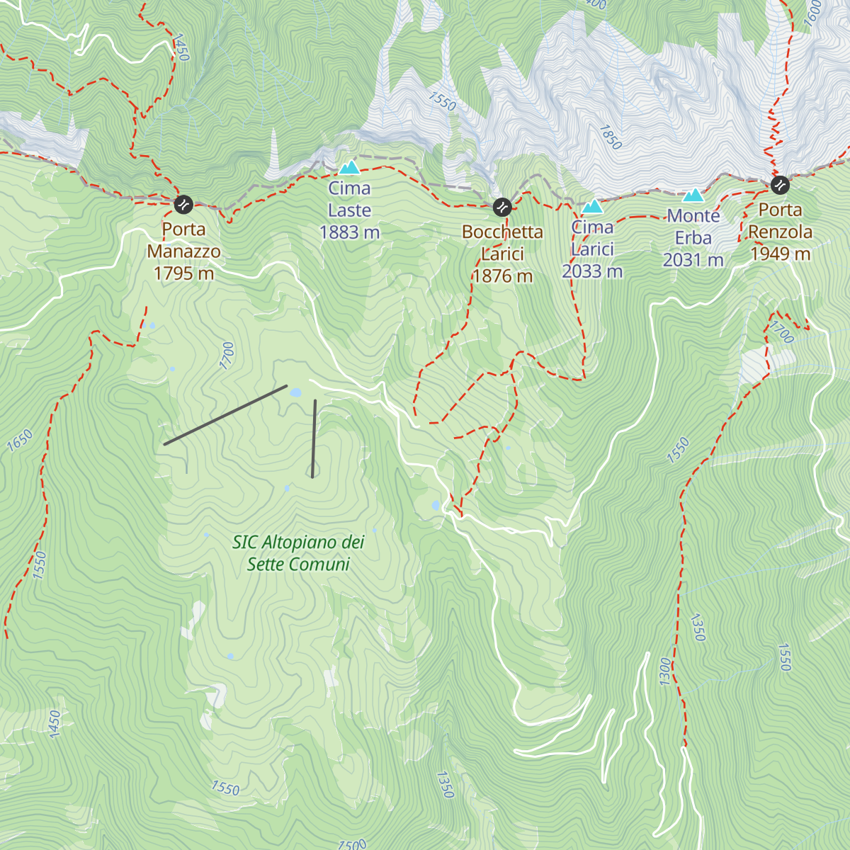 Rifugio Larici da Alessio map