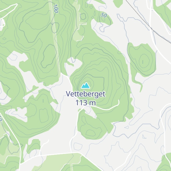Map of Vetteberget