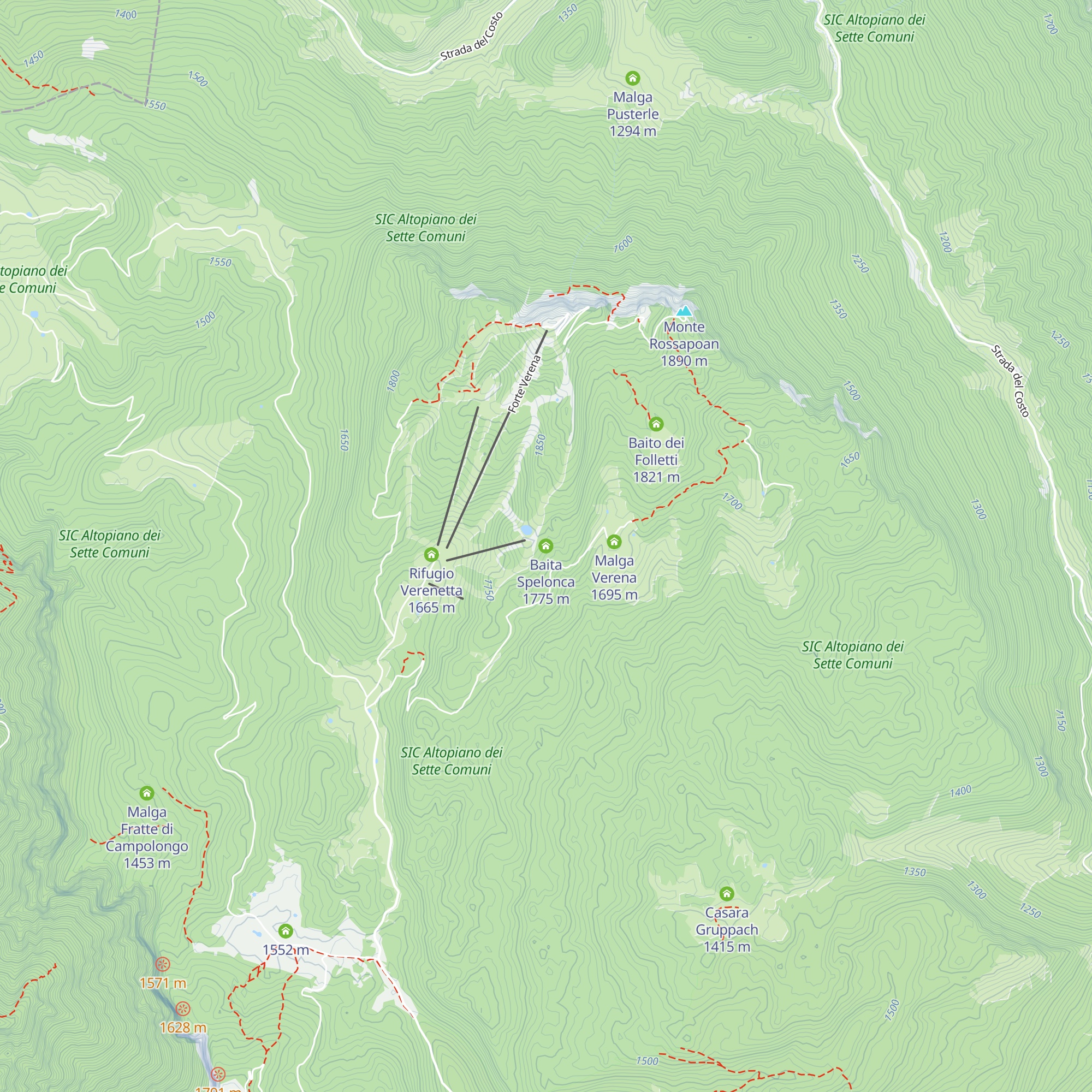Baita Spelonca map