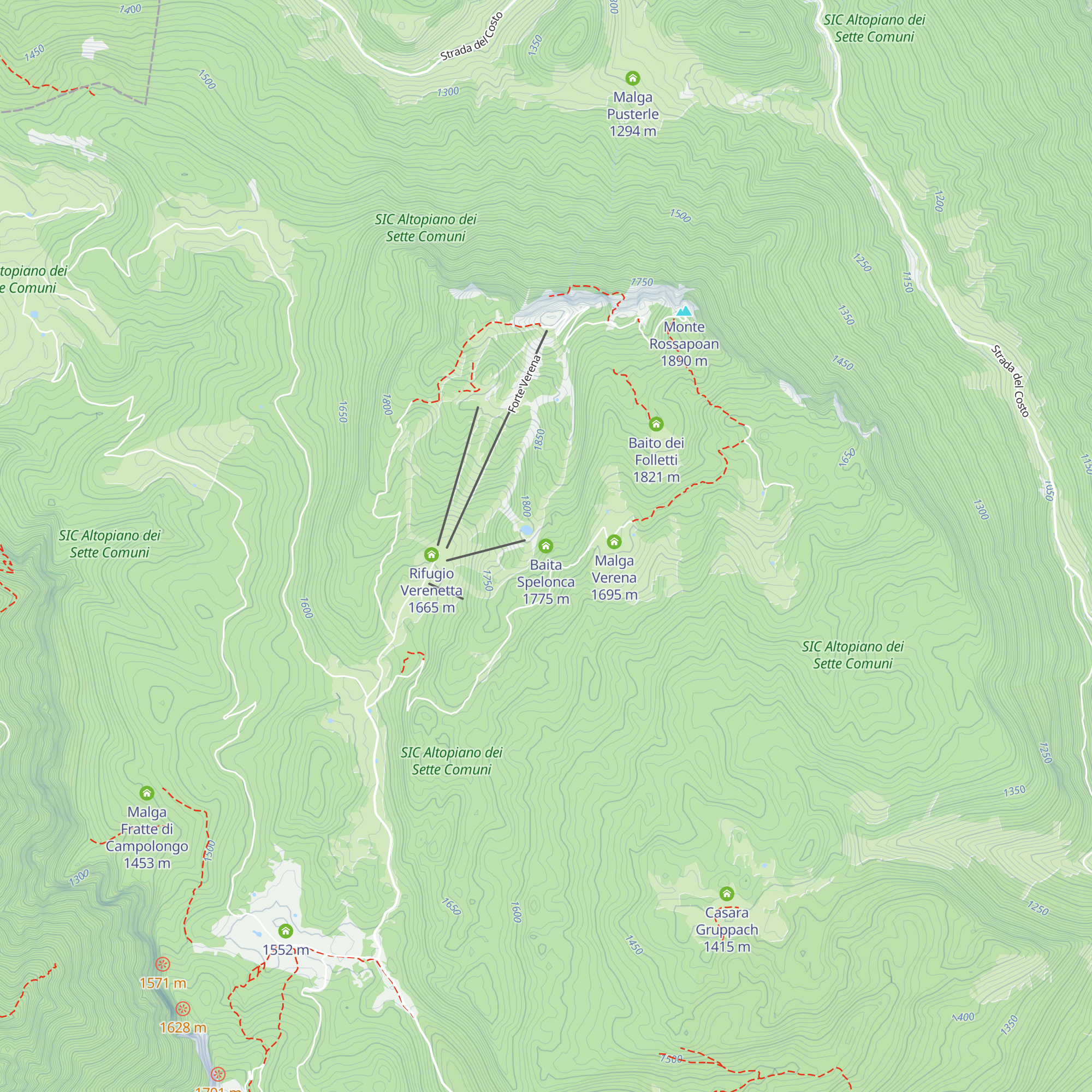Baita Spelonca map
