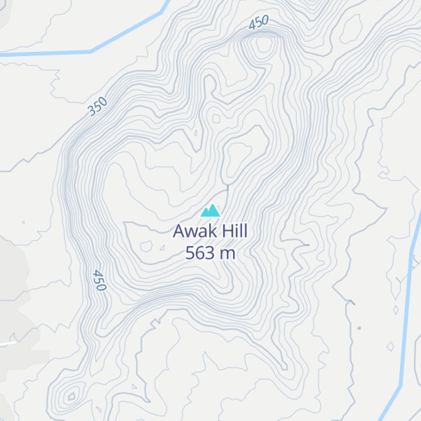 Map of Awak Hill