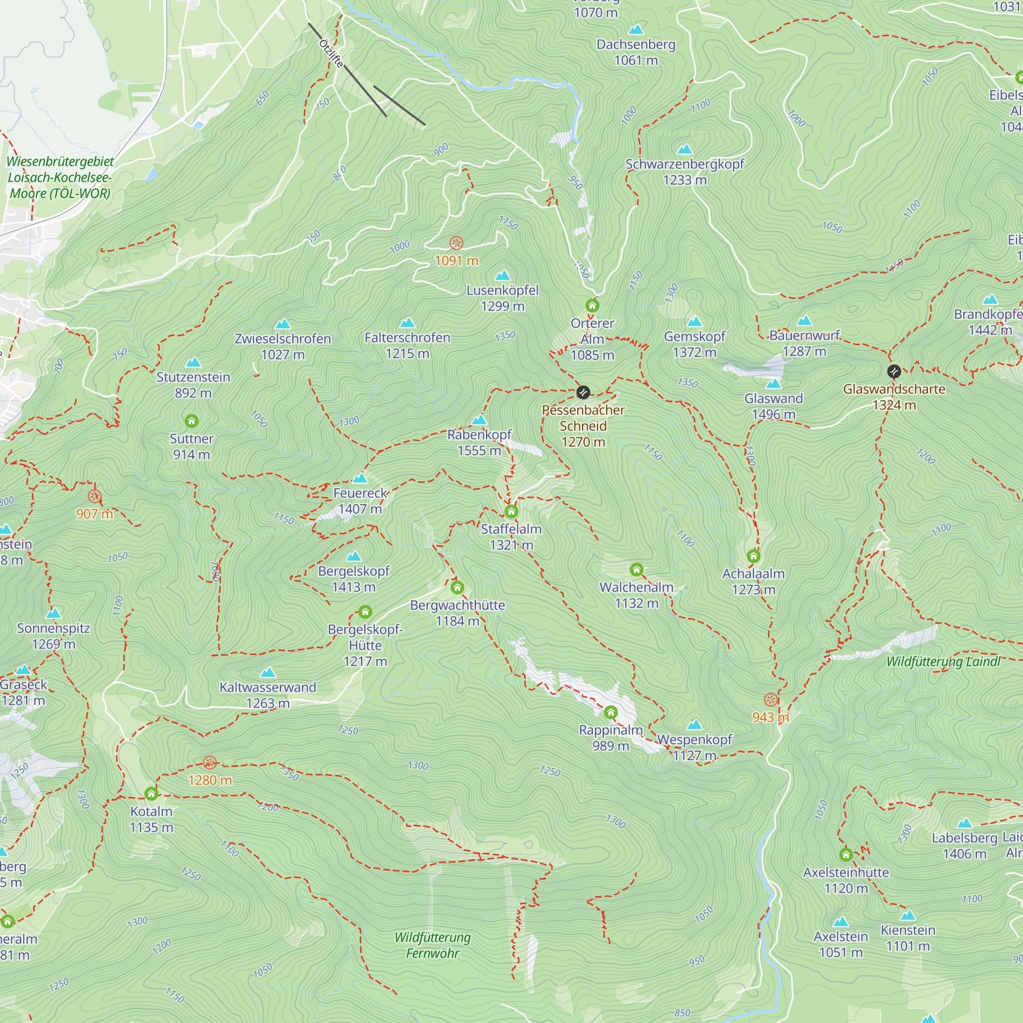 Staffelalm map
