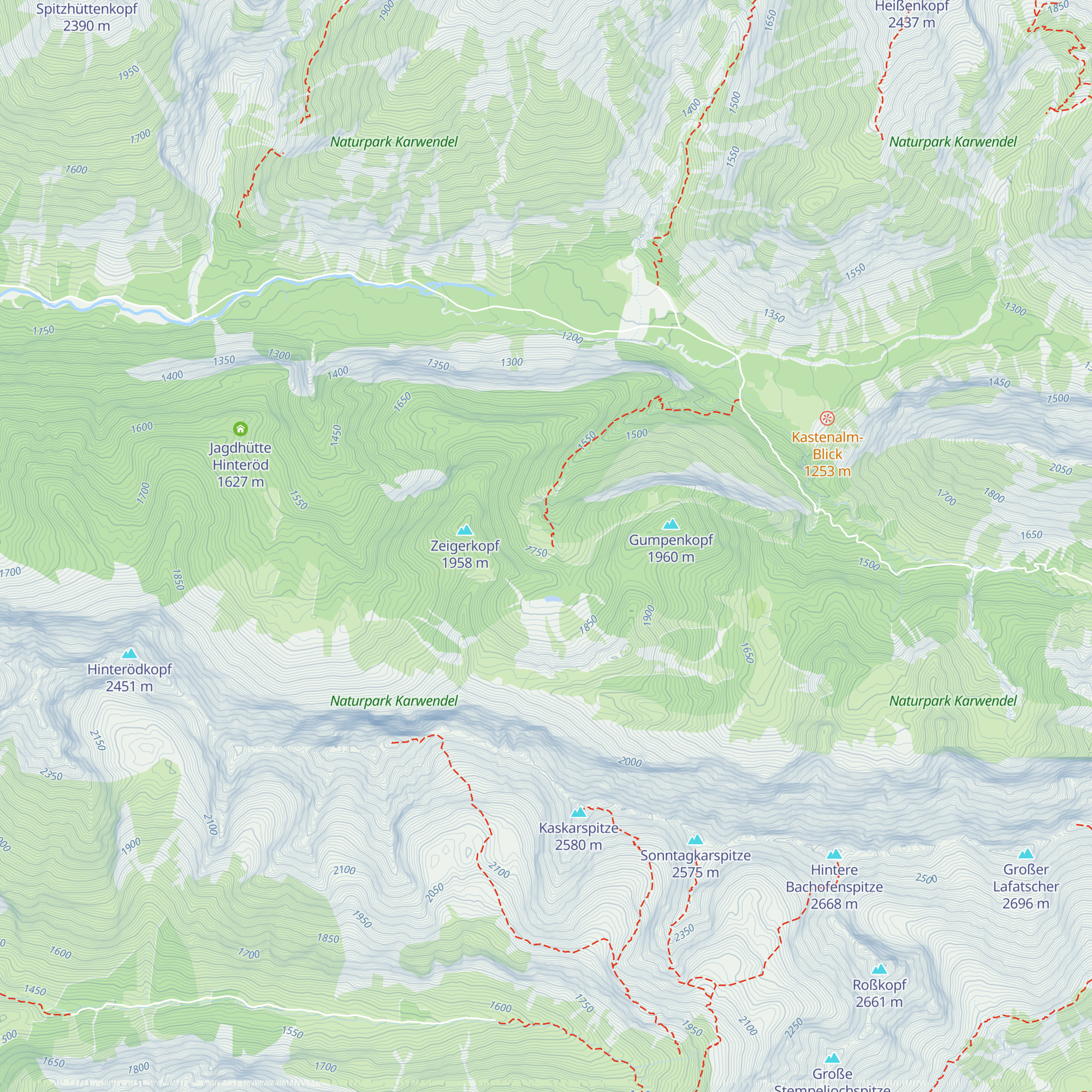 Kastenalm Hochleger map
