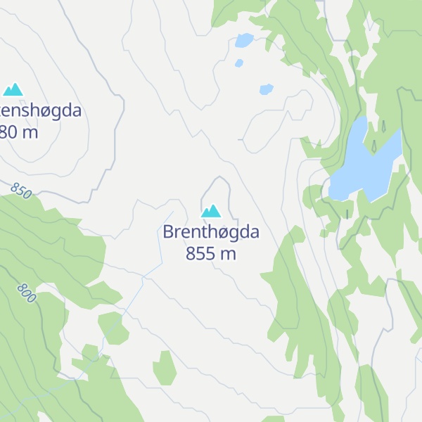 Map of Brenthøgda