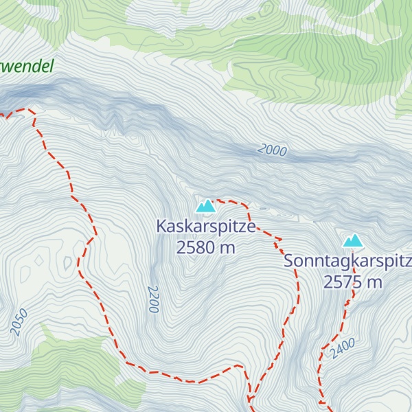 Map of Kaskarspitze