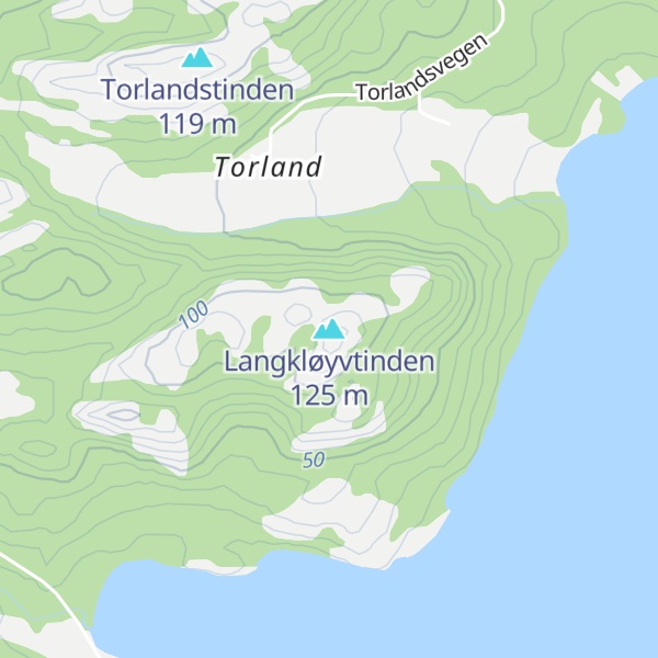 Map of Langkløyvtinden