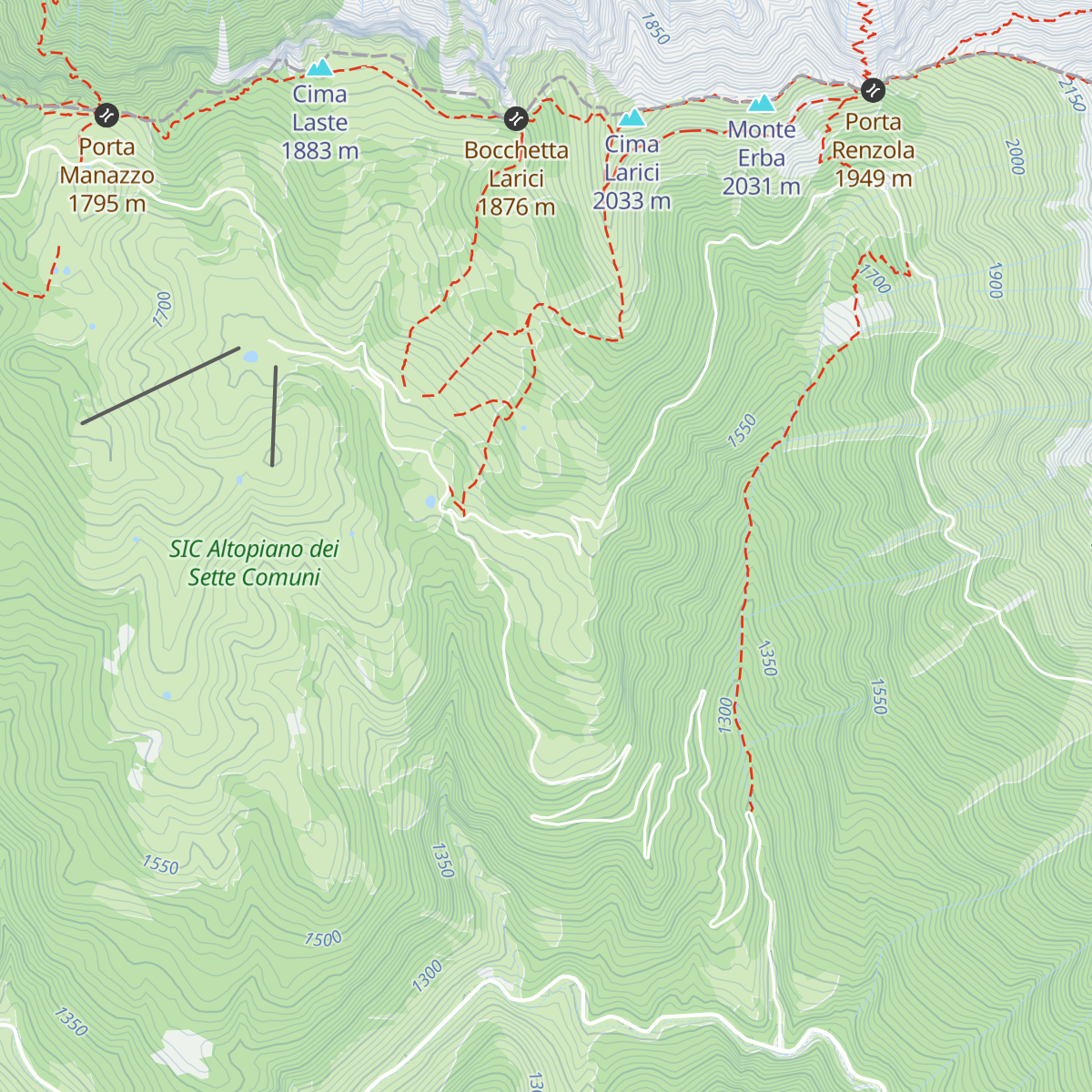 Malga Larici di Sotto map