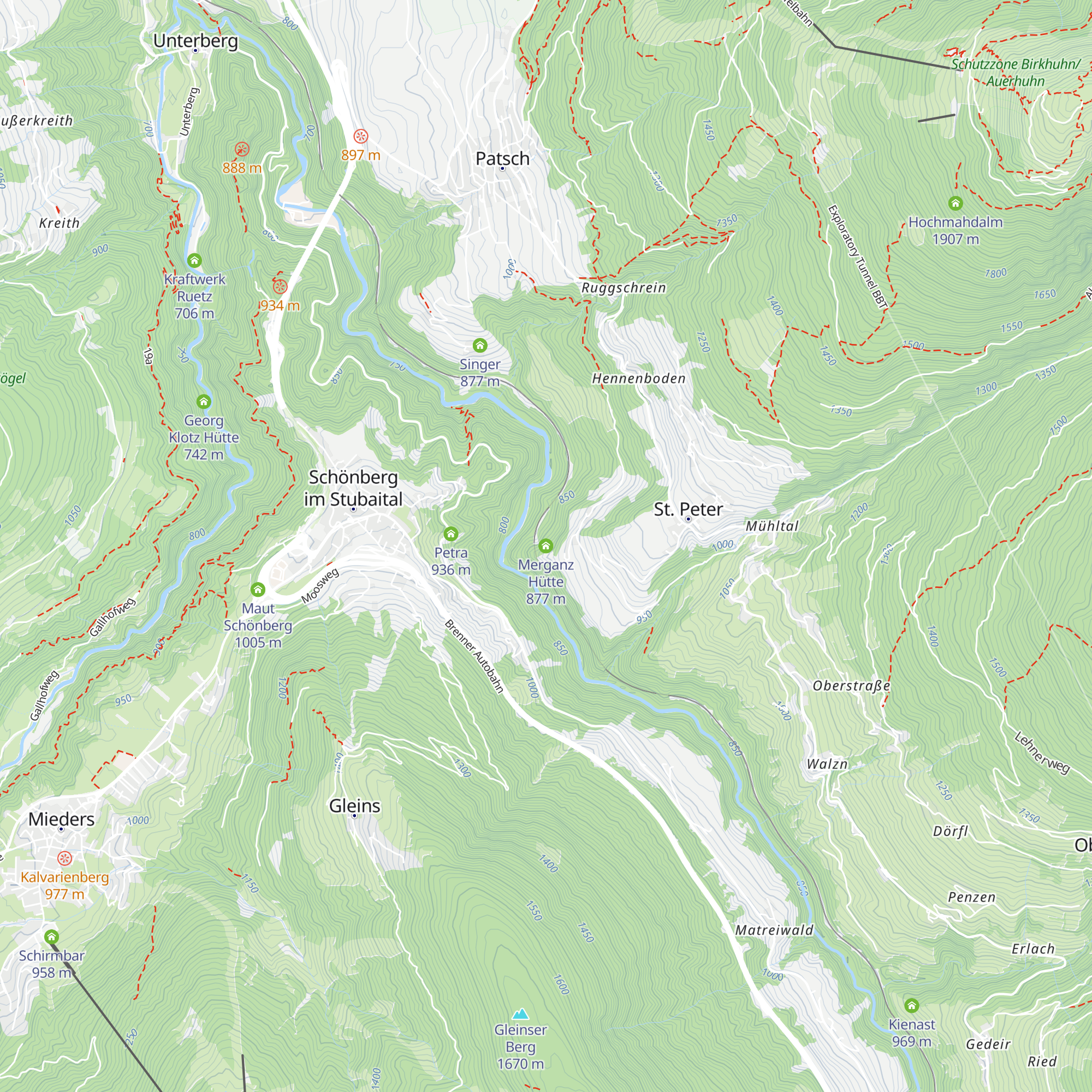 Merganz Hütte map