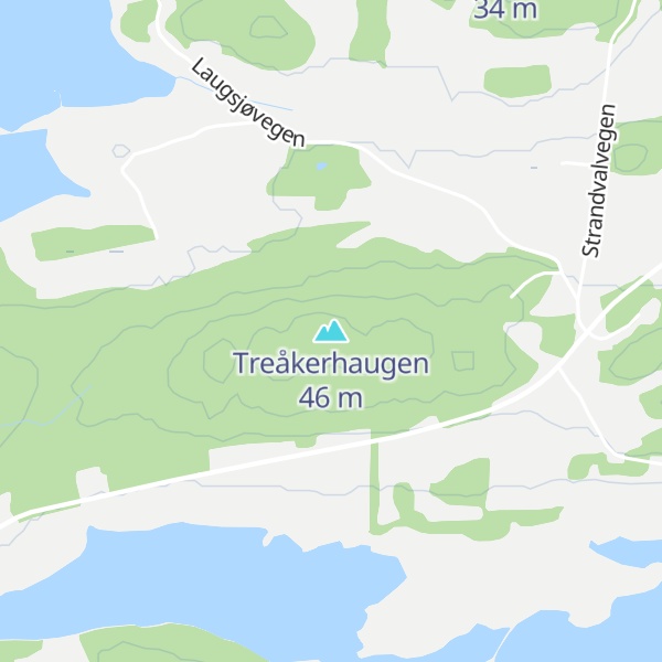 Map of Treåkerhaugen