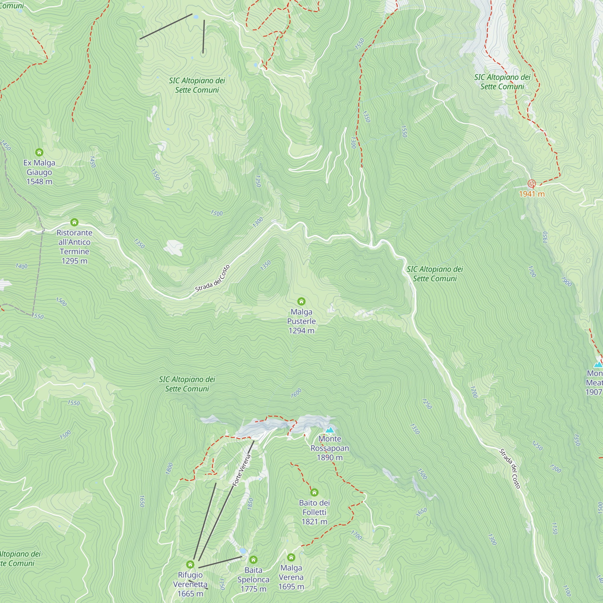 Malga Pusterle map