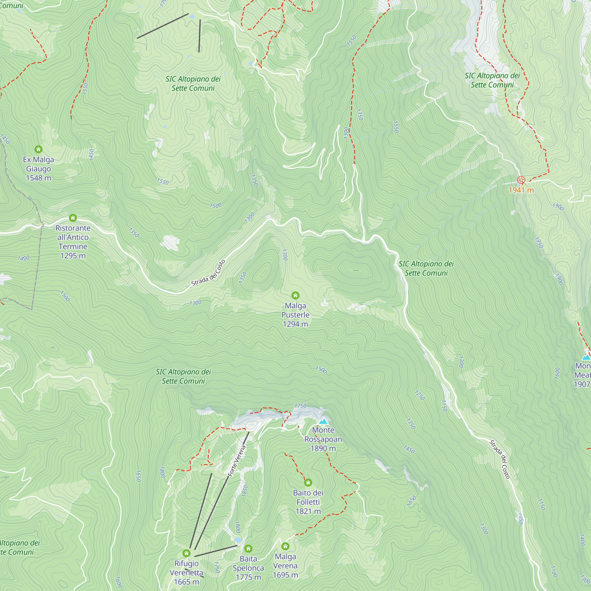 Malga Pusterle map