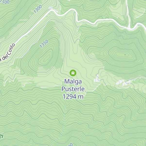 Map of Malga Pusterle