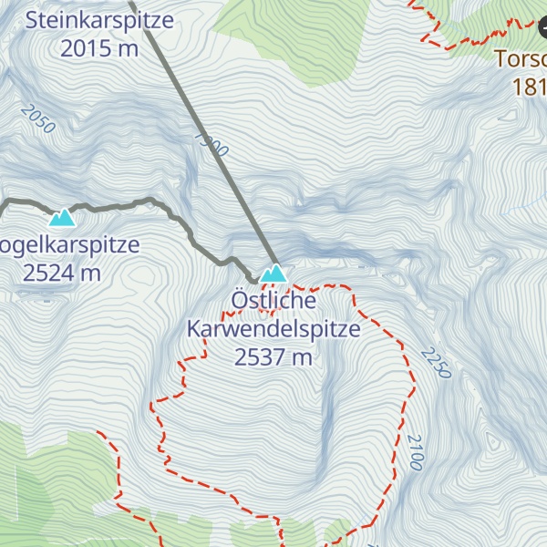 Map of Östliche Karwendelspitze