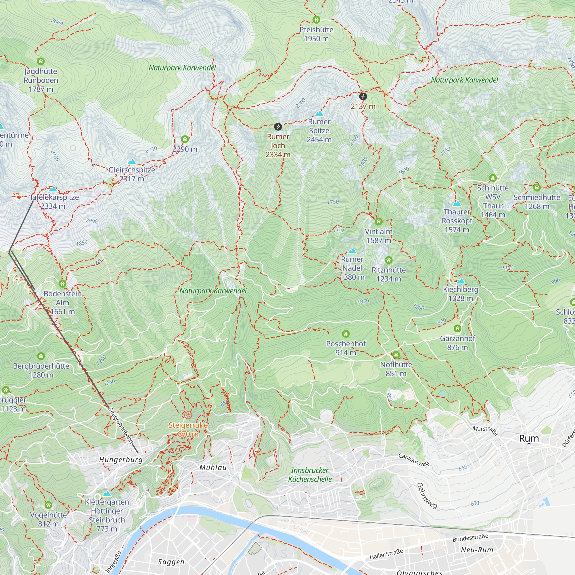 Rumer Alm map