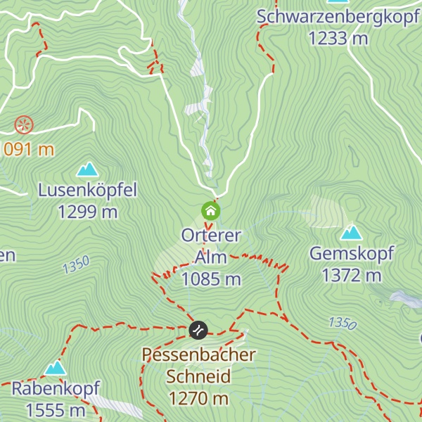 Map of Orterer Alm
