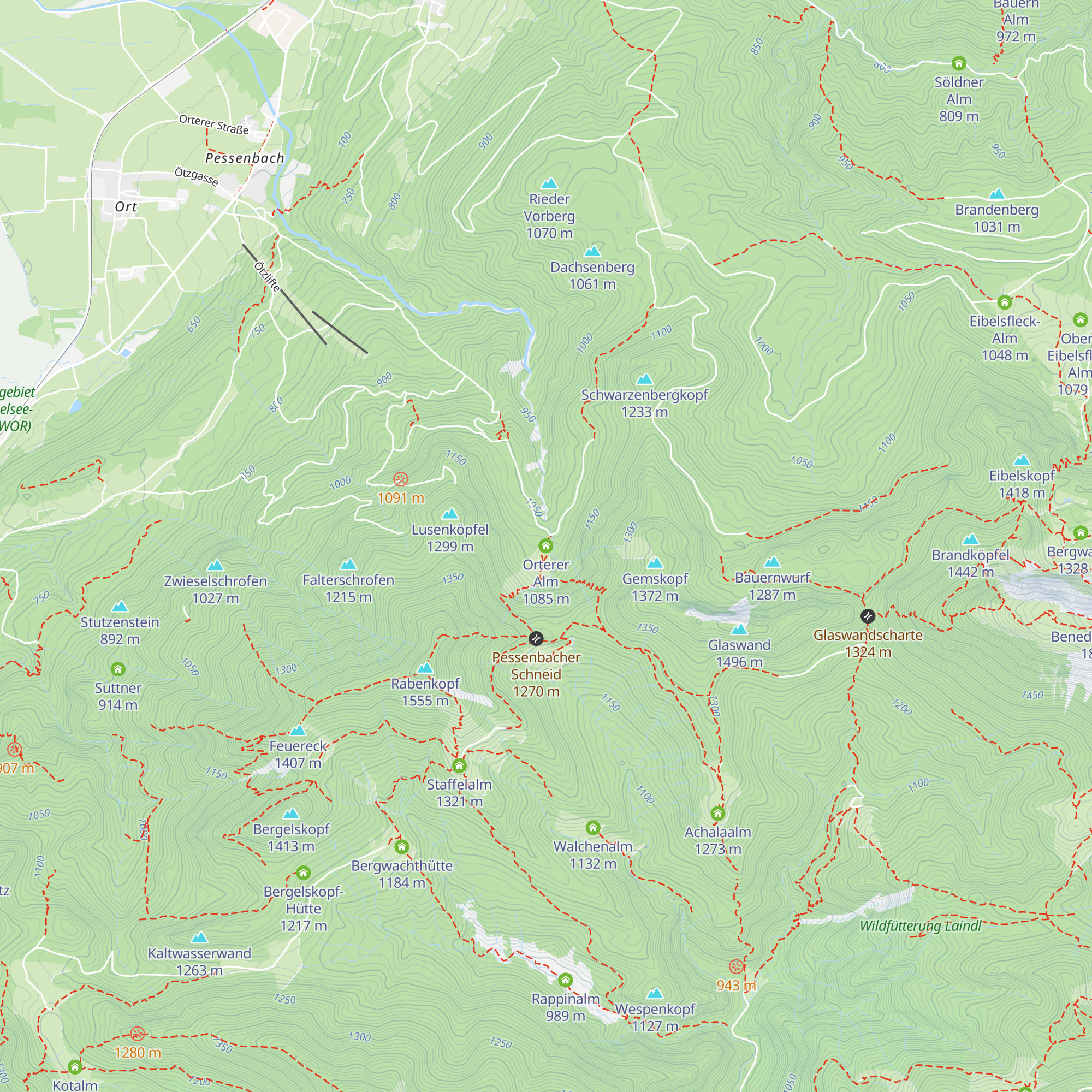 Orterer Alm map