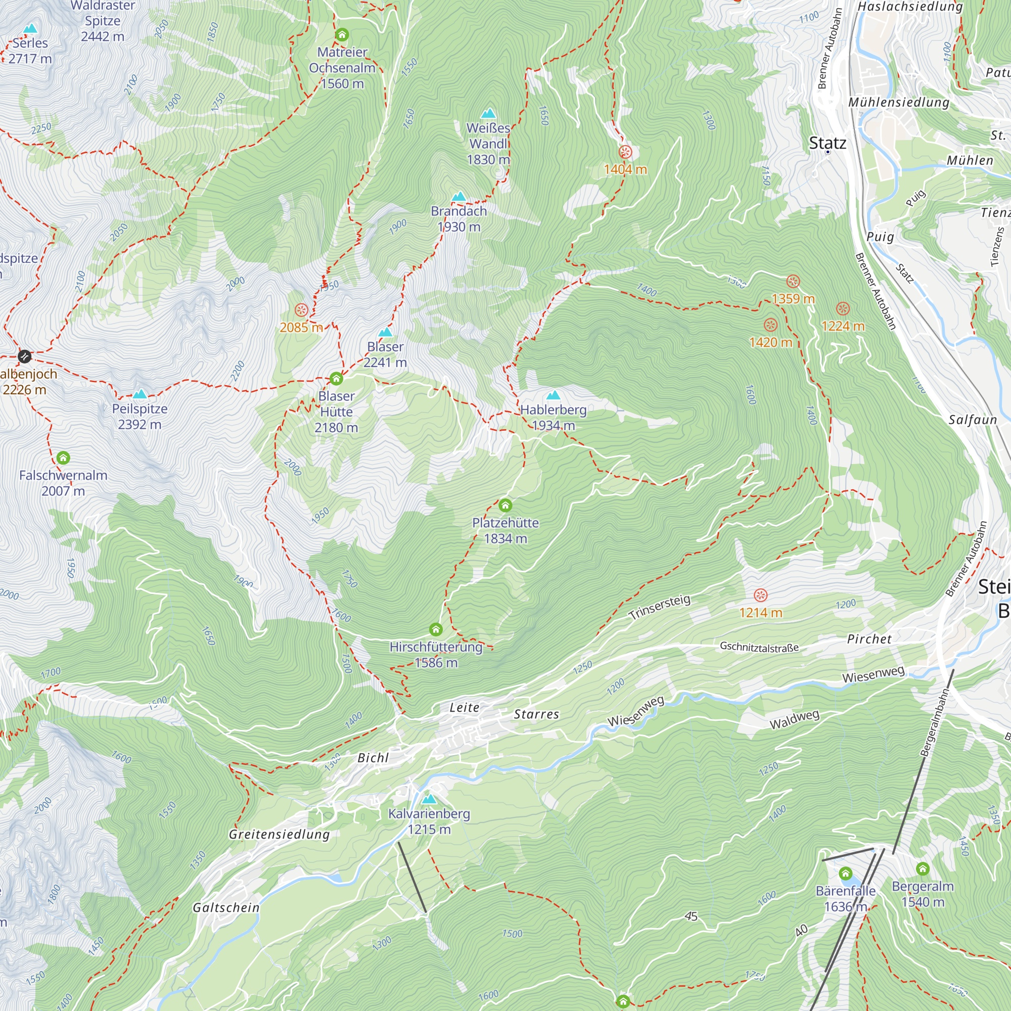 Platzehütte map