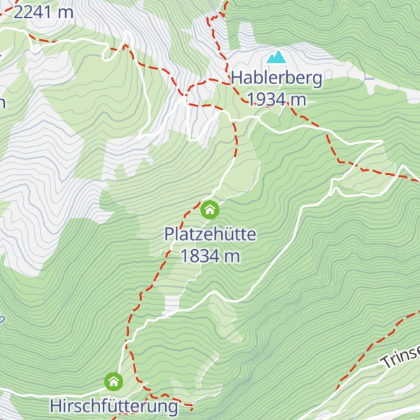 Map of Platzehütte