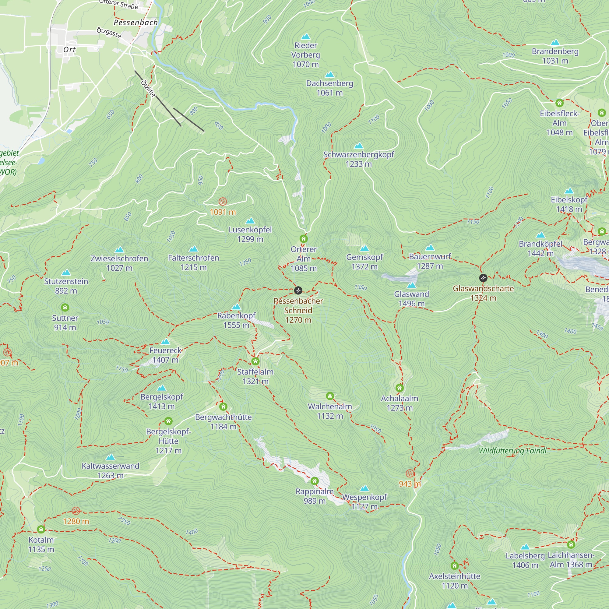 Pessenbacher Alm map