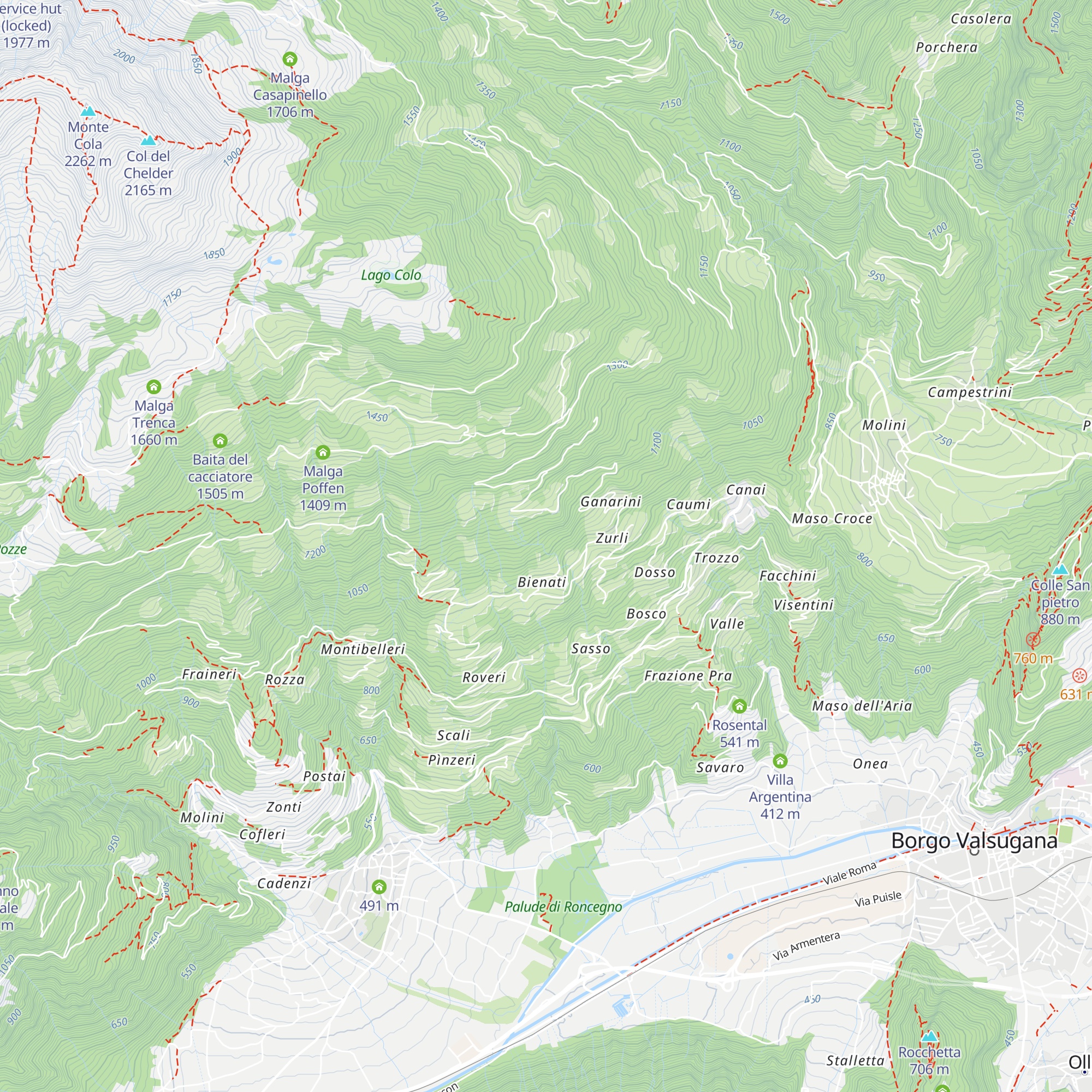 Baita al Giaio map