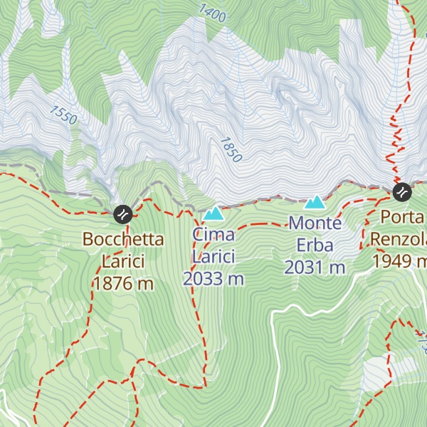 Map of Cima Larici