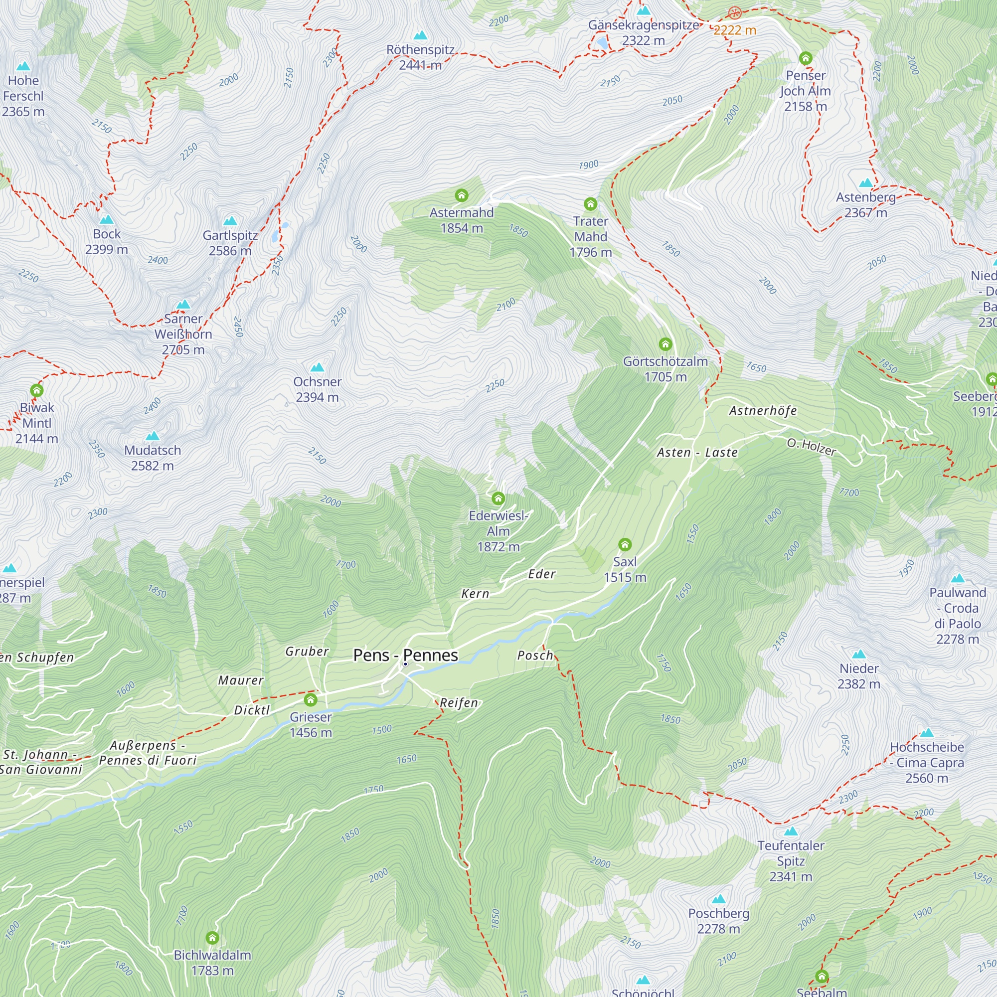 Ederwiesl-Alm map