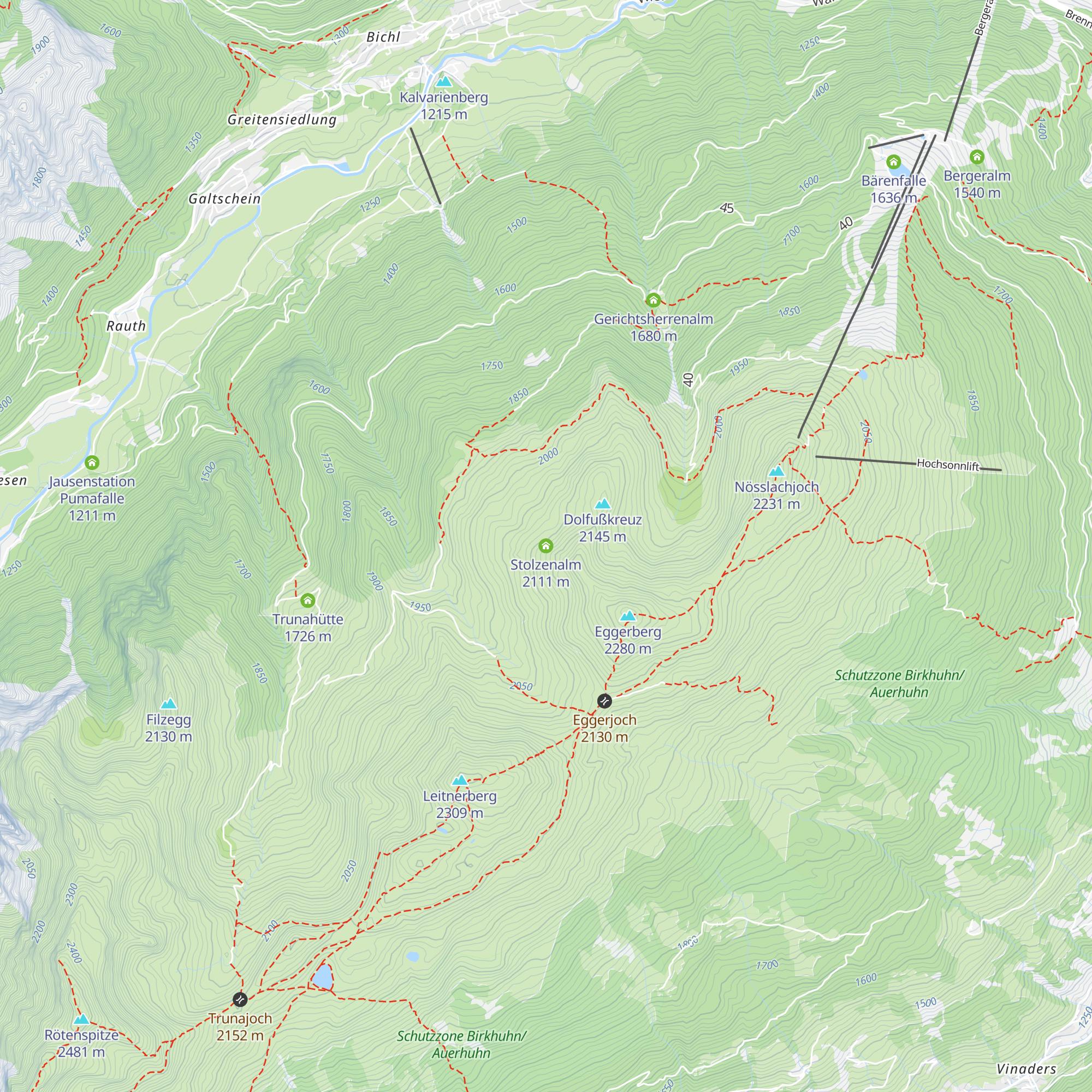 Stolzenalm map